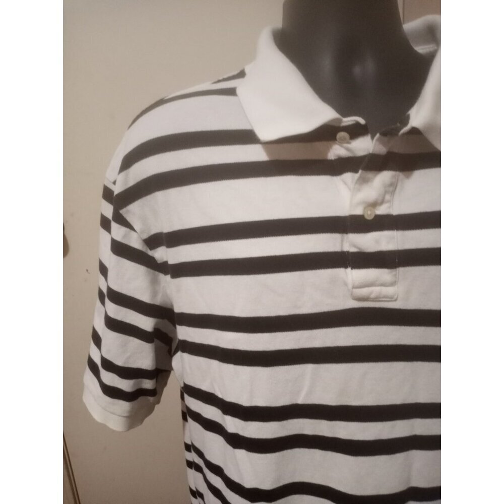 Ralph Lauren Polo Shirt Mens 3XB Big Black White Stripe Pony Logo Short Sleeve - Picture 6 of 13